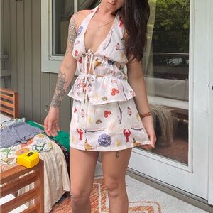 VRG GRL Two Piece Set Italian Picnic Print